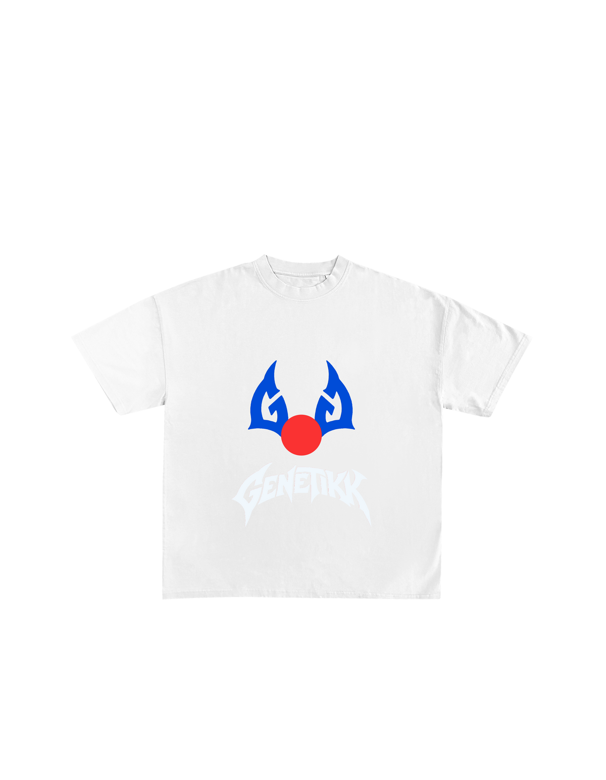 GENETIKK Clown T-Shirt in Weiß mit Clown-Frontprint